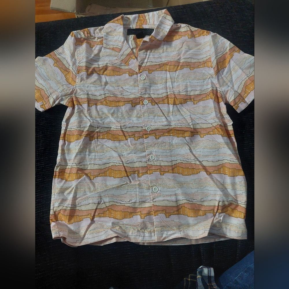 Boys button-up‎ short sleeve camp shirt